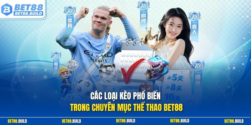 Các loại kèo phổ biến trong chuyên mục thể thao BET88